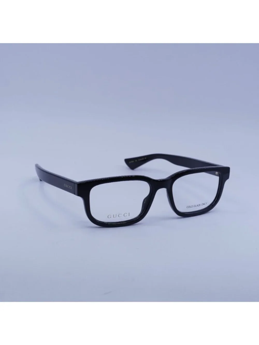 Gucci GG1584O 001 Eyeglasses Shiny Black 53mm Rectangle Frame